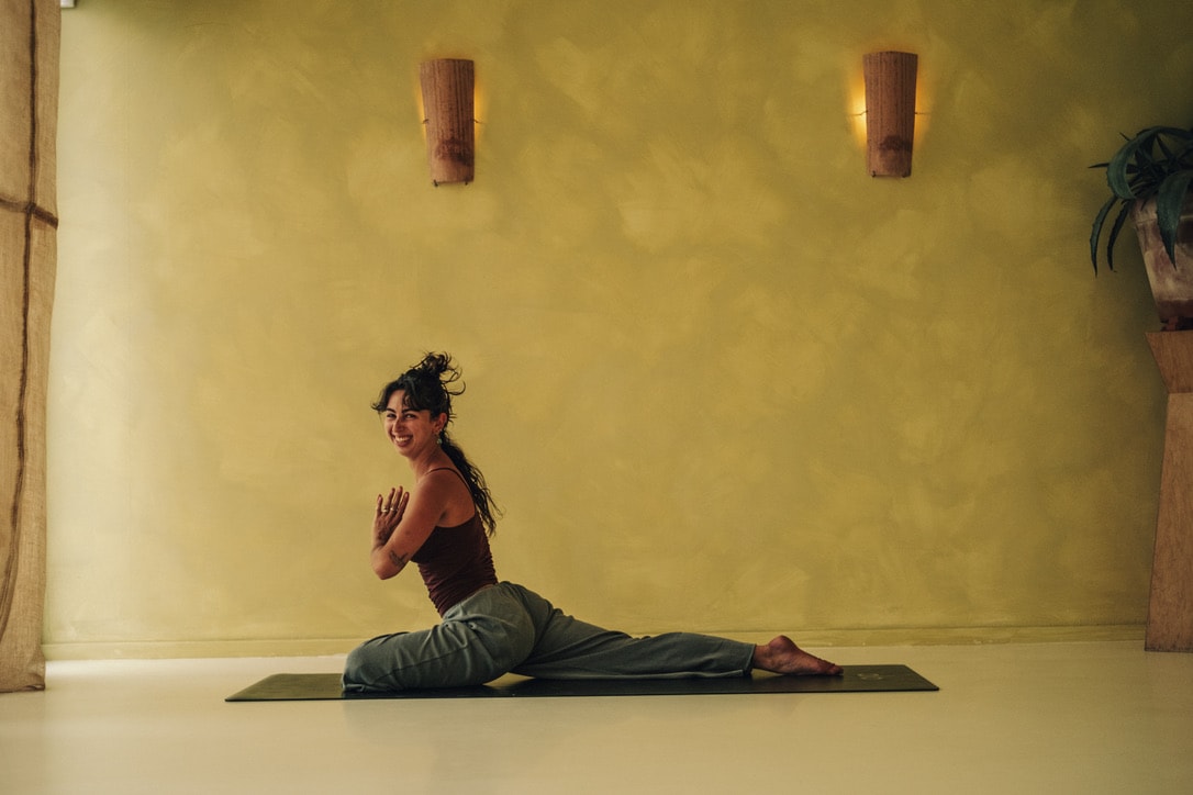Siena Avalon Ciancia in a yoga pose